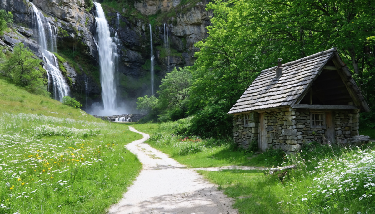 explorez les magnifiques cascades de radule et la charmante bergerie lors d'une randonnée facile et accessible à tous, idéale pour une escapade nature en famille ou entre amis.