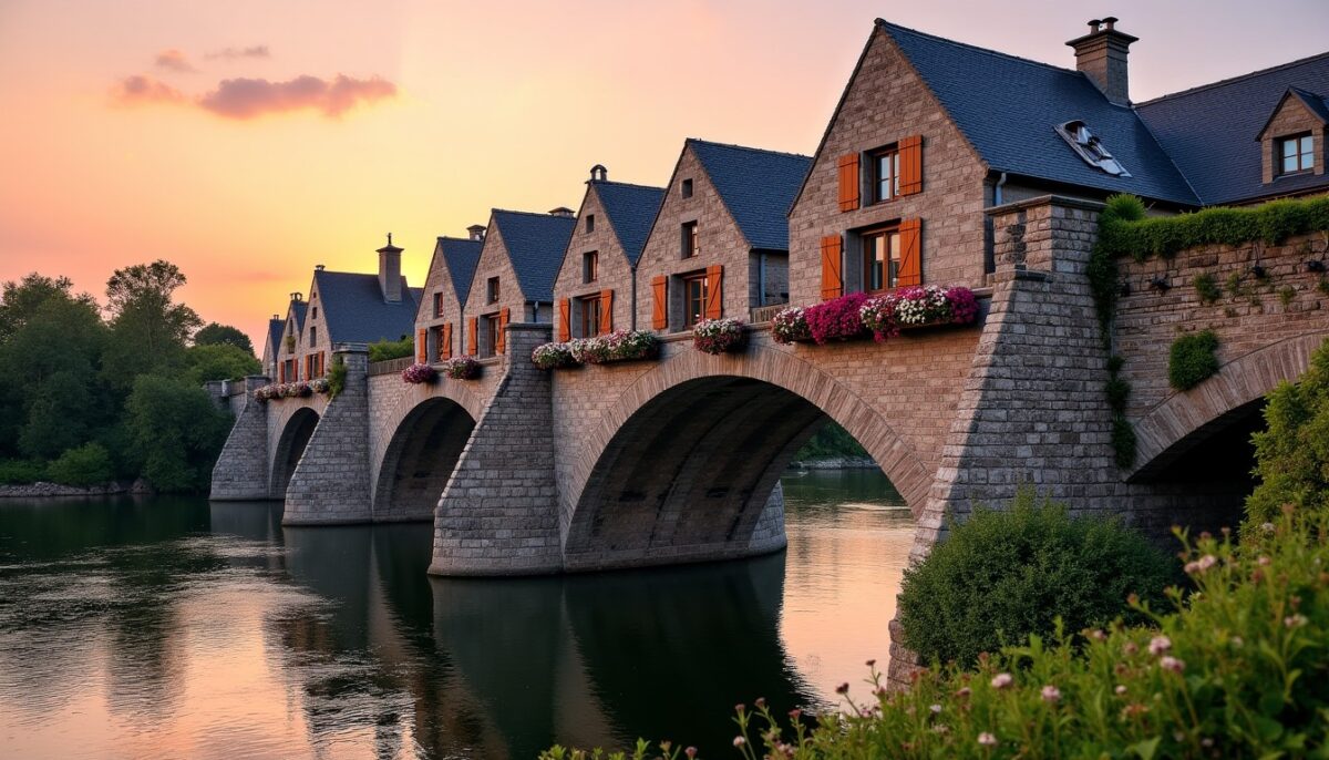 Le Pont habité de Rohan : une curiosité unique au cœur de la Bretagne Le Pont habité de Rohan : une curiosité unique au cœur de la Bretagne